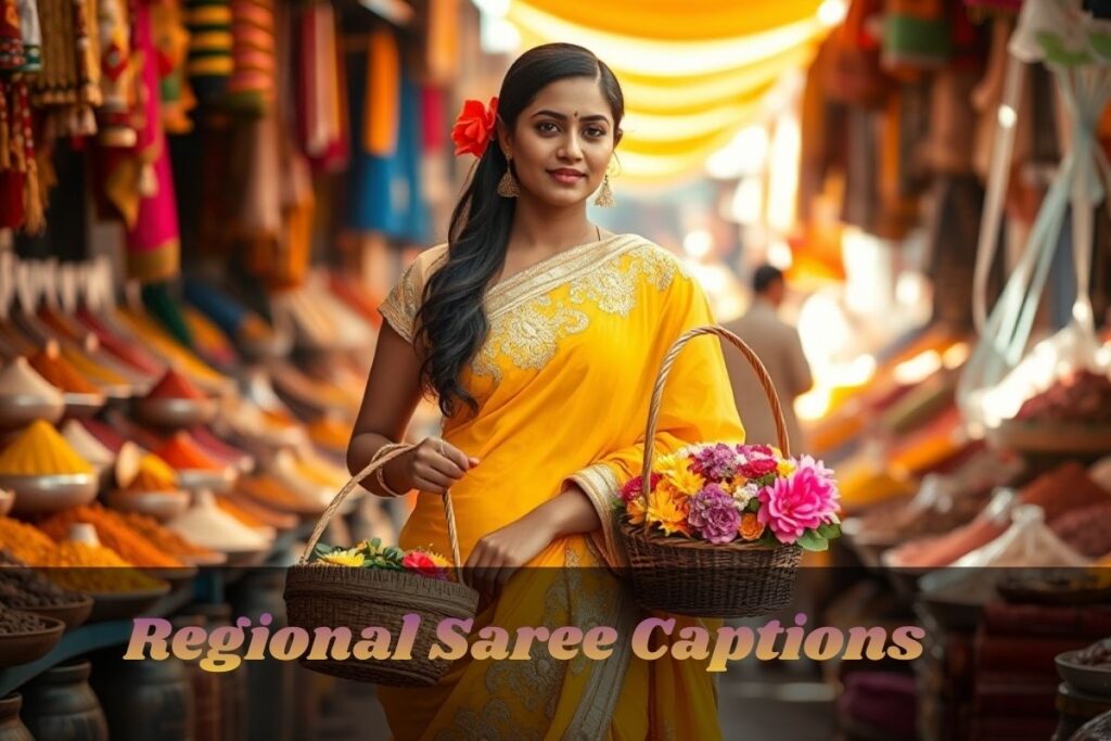 Regional Saree Captions