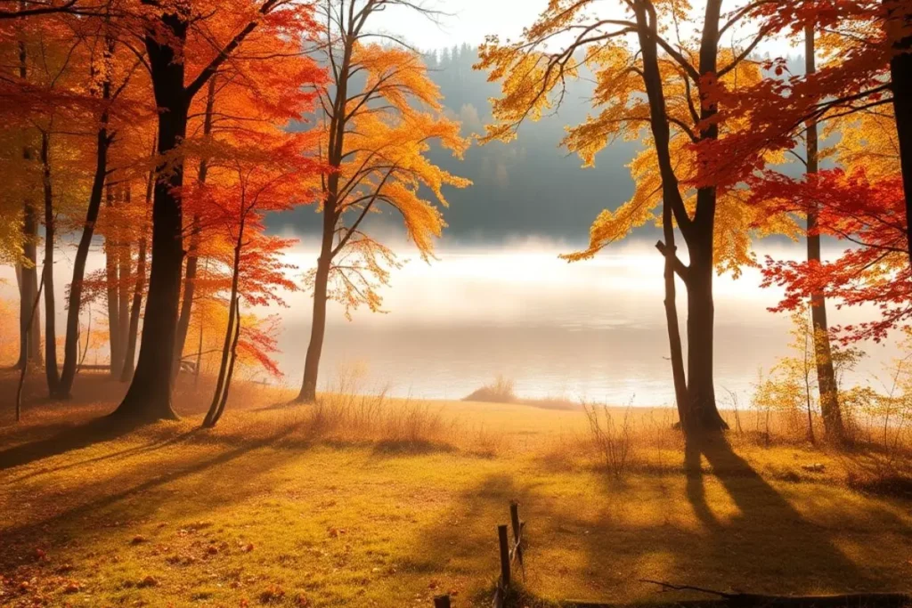 Inspirational Good Morning Fall Images with Quotes and Nature Scenes
