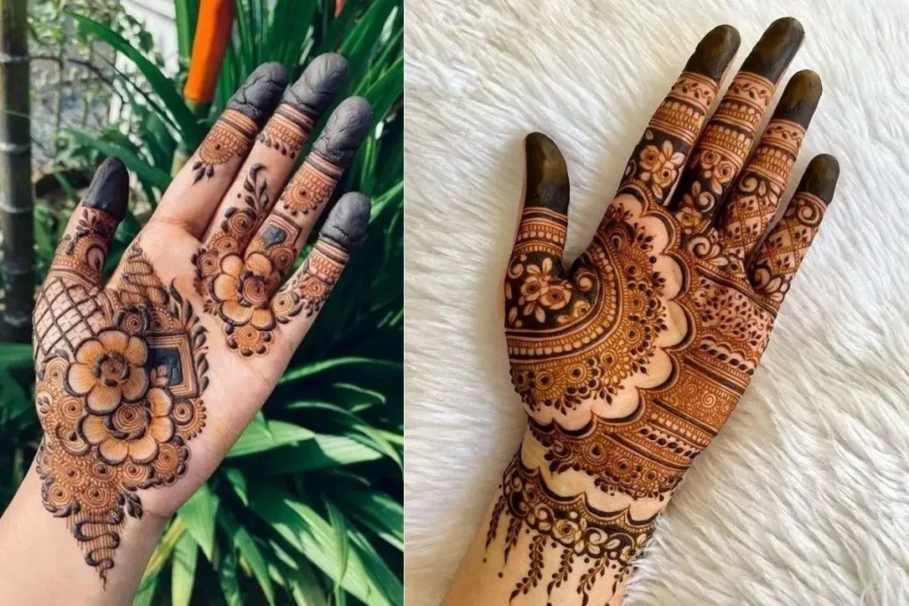 Punjabi Royal Front Hand Mehndi Design for Traditional Functions