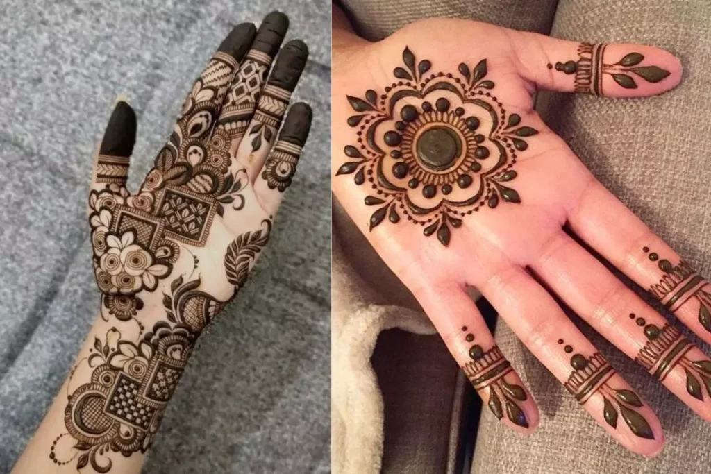 Royal Half Front Hand Mehndi Design & Royal Front Full Hand Mehndi Design