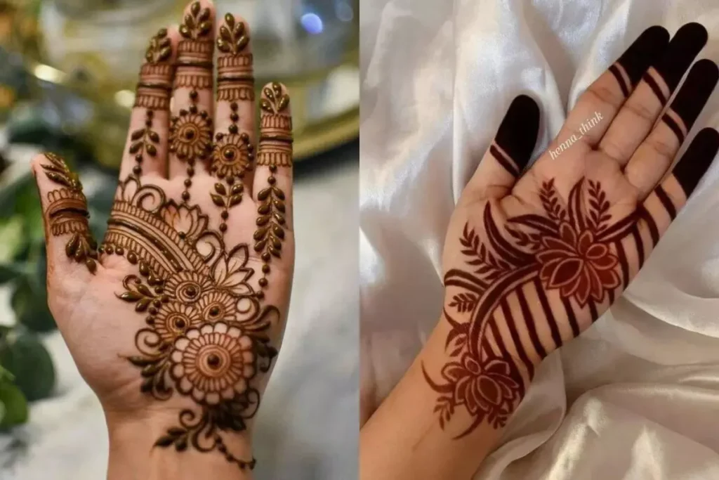 Royal Half Front Hand Mehndi Design & Royal Front Full Hand Mehndi Design