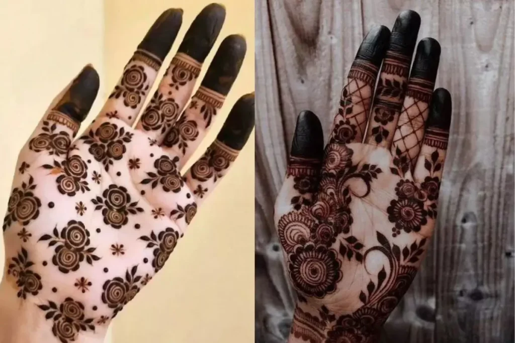 Simple Finger Mehndi & Royal Finger Mehndi Design Front Hand