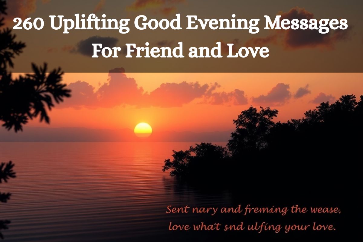 260 Uplifting Good Evening Messages For Friend and Love